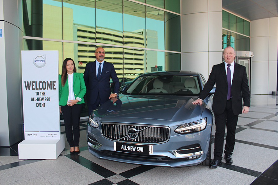 From right to left, Michael Brightmore, EKKanoo CEO; Bijan Majidi, Senior General Manager, Motor City Holding; Mirela Micic, Motor City Marketing Manager 